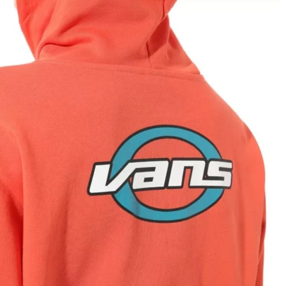 Vans Original Kair Ruh Hoodie Red Paprika Logo Women's Size XL VN0A4SAMPPR - Picture 3 of 6